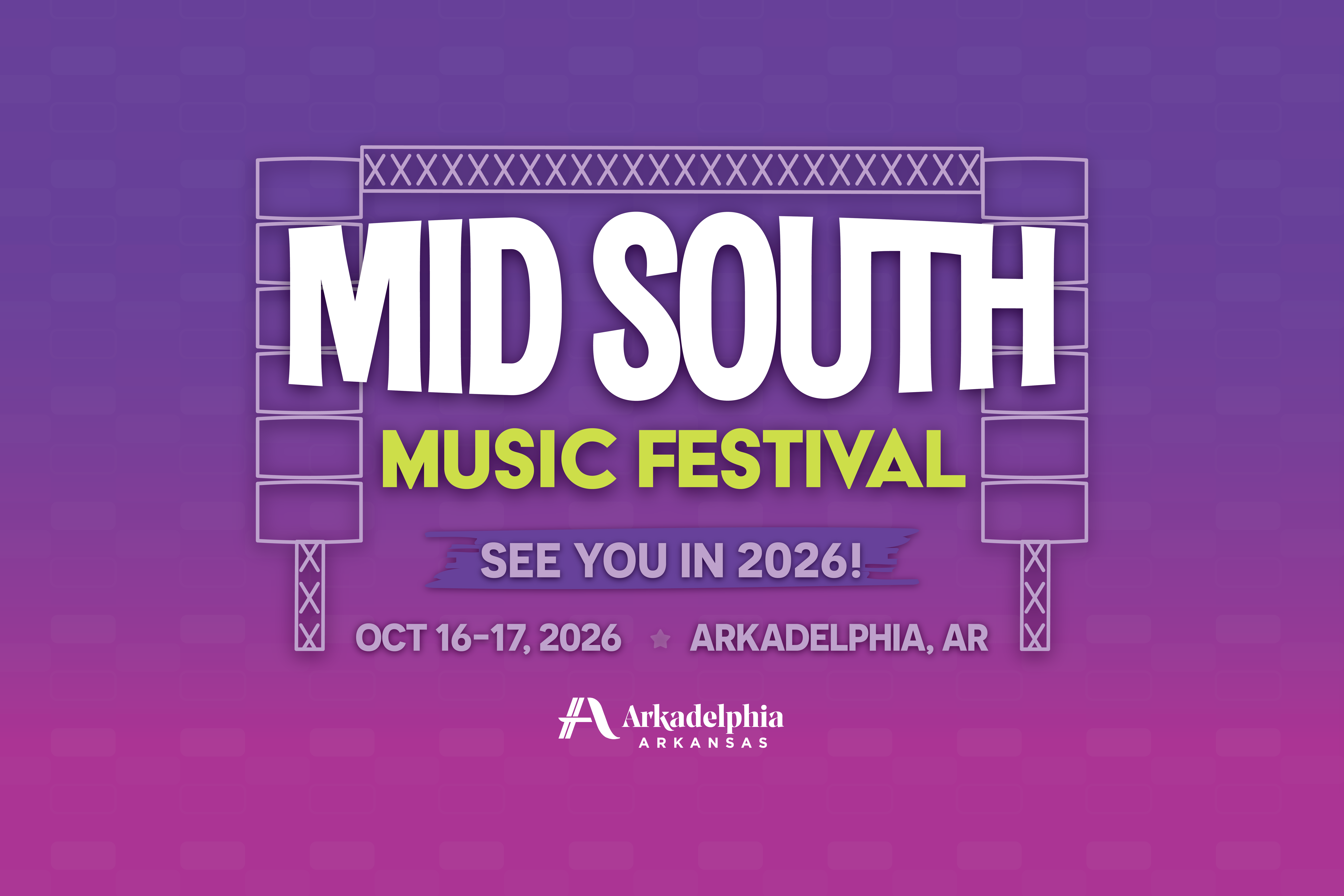 Graphic of a Mid-South Music Festival logo variation advertising the 2026 date.